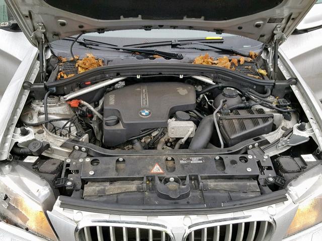 5UXWX9C52E0D14355 - 2014 BMW X3 XDRIVE2 ვერცხლისფერი ფოტო 7