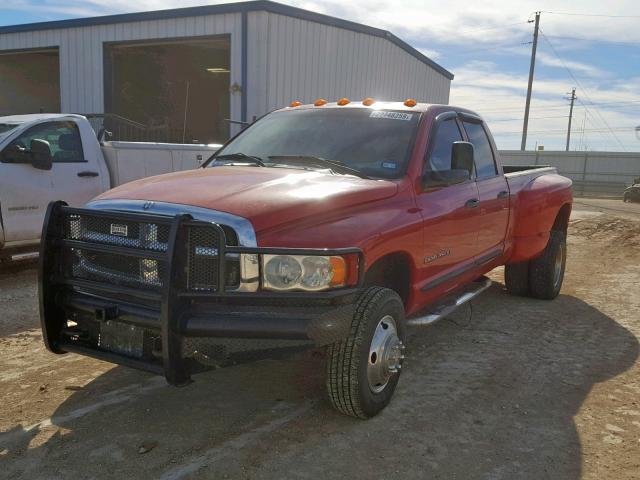 3D7MU48C94G208848 - 2004 DODGE RAM 3500 S RED photo 2