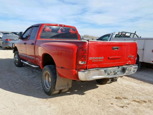 3D7MU48C94G208848 - 2004 DODGE RAM 3500 S RED photo 3