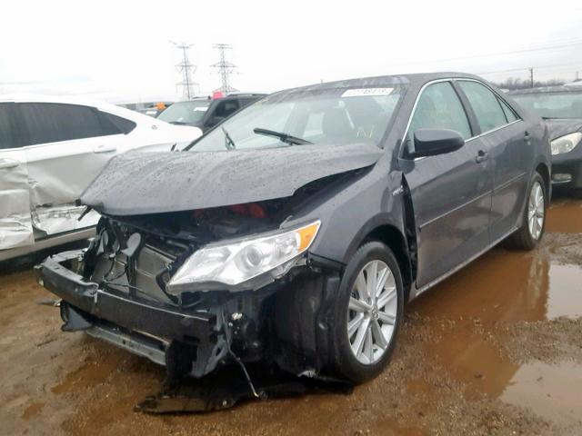 4T1BD1FK7CU016118 - 2012 TOYOTA CAMRY HYBR GRAY photo 2