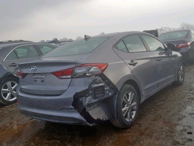 5NPD84LF3JH280194 - 2018 HYUNDAI ELANTRA SE GRAY photo 4