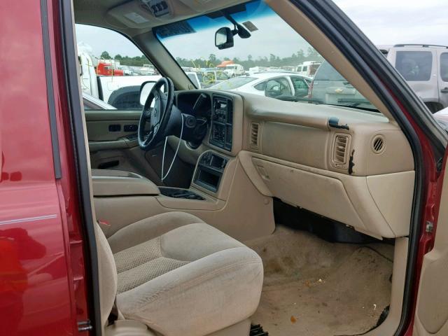 3GNEC16Z24G158759 - 2004 CHEVROLET SUBURBAN C RED photo 5