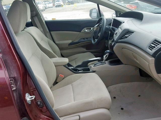 19XFB2F88CE050542 - 2012 HONDA CIVIC EX წითელი ფოტო 5