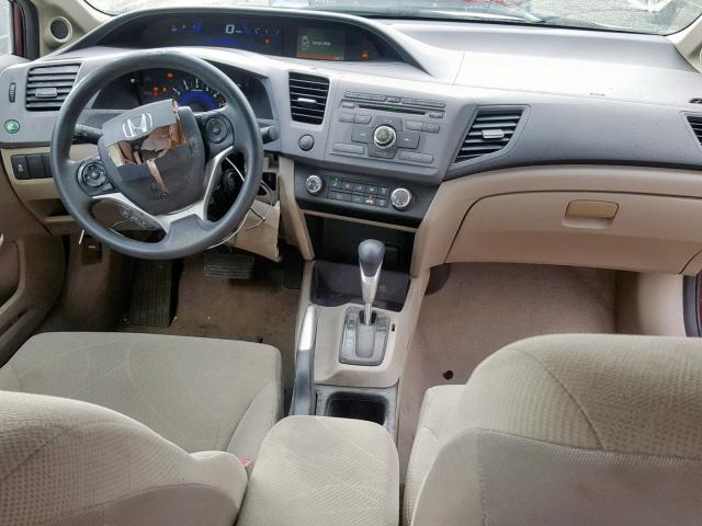 19XFB2F88CE050542 - 2012 HONDA CIVIC EX წითელი ფოტო 9
