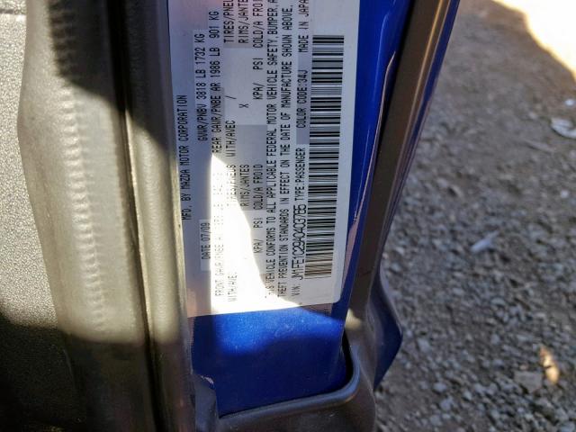 JM1FE1C29A0403765 - 2010 MAZDA RX8 BLUE photo 10