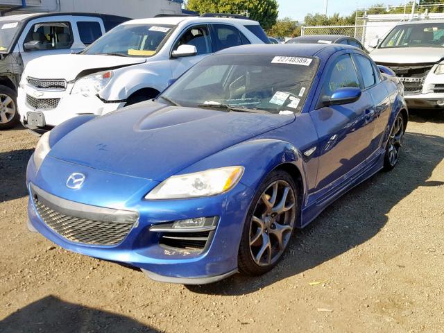 JM1FE1C29A0403765 - 2010 MAZDA RX8 BLUE photo 2