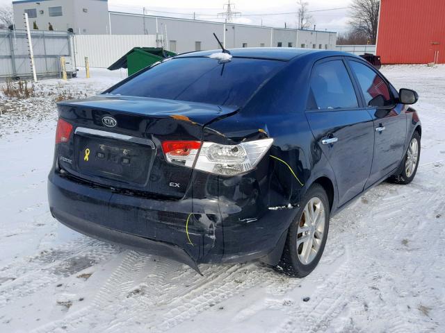 KNAFU4A20B5428840 - 2011 KIA FORTE EX BLACK photo 4