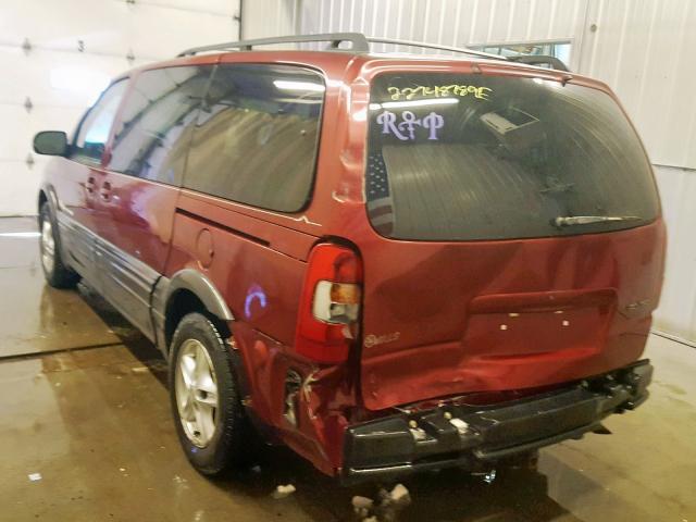 1GMDX03E11D234061 - 2001 PONTIAC MONTANA MAROON photo 3