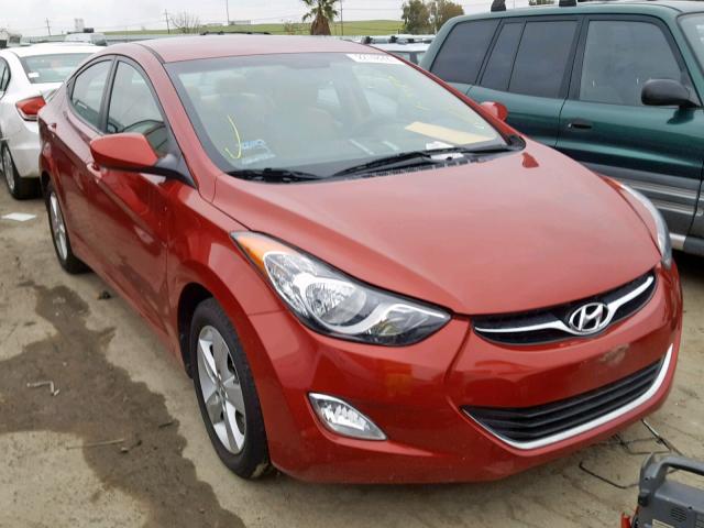 KMHDH4AE2CU255091 - 2012 HYUNDAI ELANTRA GL RED photo 1