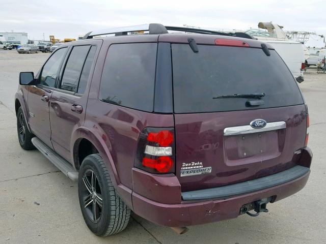 1FMEU65E47UA43014 - 2007 FORD EXPLORER L PURPLE photo 3