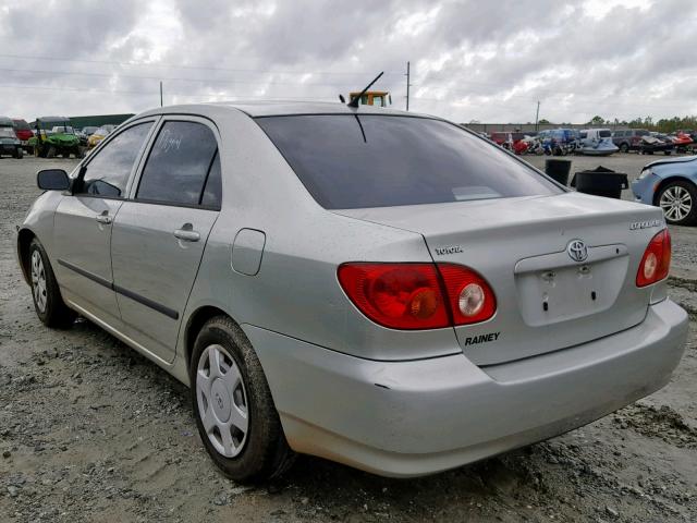 JTDBR32E630019374 - 2003 TOYOTA COROLLA CE SILVER photo 3