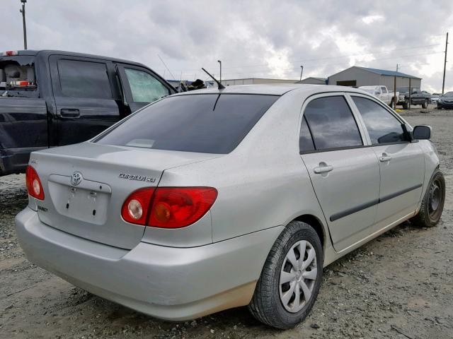 JTDBR32E630019374 - 2003 TOYOTA COROLLA CE SILVER photo 4