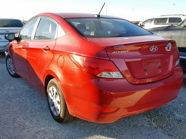 KMHCT4AE5FU887033 - 2015 HYUNDAI ACCENT GLS RED photo 3