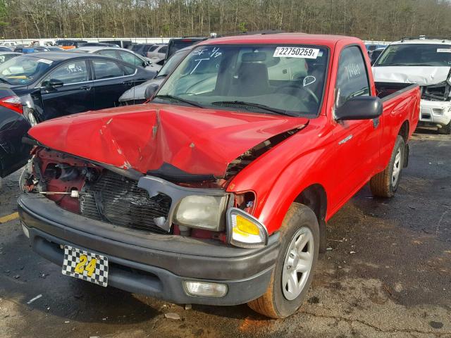 5TENL42N34Z339791 - 2004 TOYOTA TACOMA RED photo 2