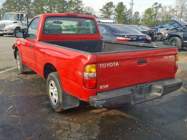 5TENL42N34Z339791 - 2004 TOYOTA TACOMA RED photo 3