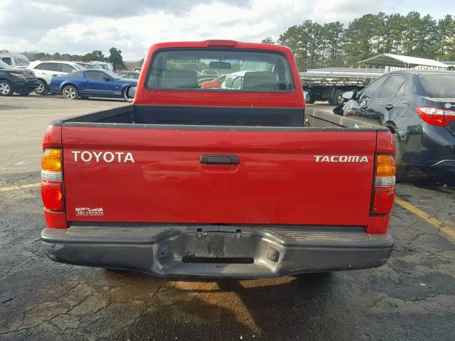 5TENL42N34Z339791 - 2004 TOYOTA TACOMA RED photo 6