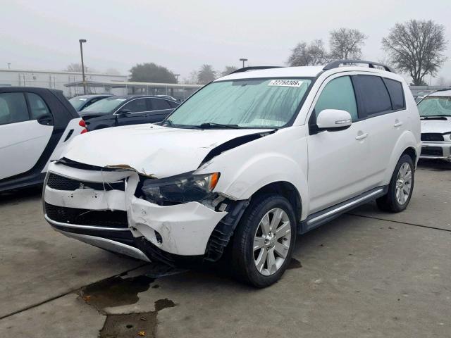 JA4JT3AW4CU012644 - 2012 MITSUBISHI OUTLANDER WHITE photo 2