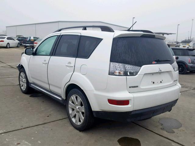 JA4JT3AW4CU012644 - 2012 MITSUBISHI OUTLANDER WHITE photo 3