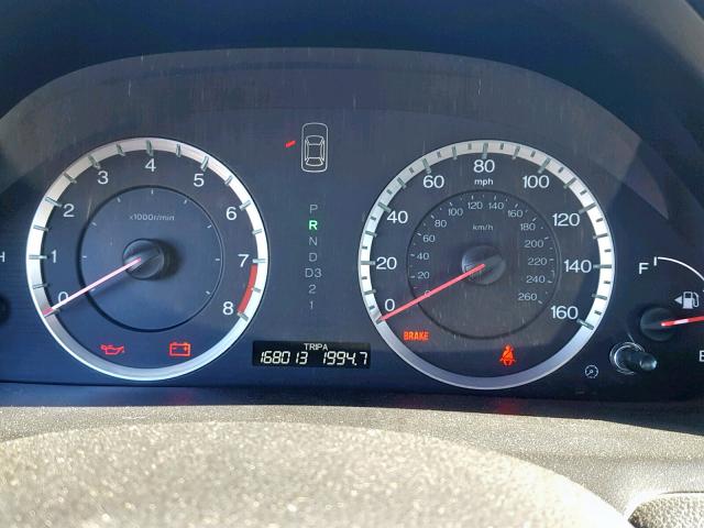 JHMCP26709C002253 - 2009 HONDA ACCORD EX GRAY photo 8