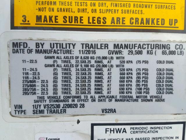 1UYVS2530J2002028 - 2018 UTILITY UNKNOWN 白色 照片 10