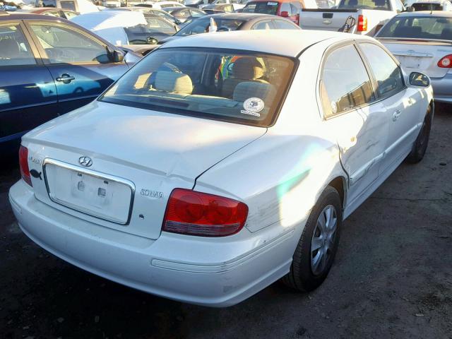 KMHWF25S14A978341 - 2004 HYUNDAI SONATA GL WHITE photo 4