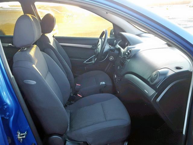 KL1TD56657B070951 - 2007 CHEVROLET AVEO BASE Көк фото 5