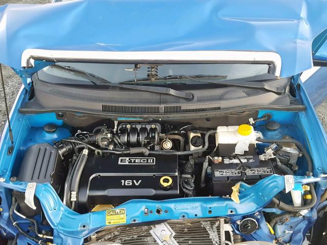 KL1TD56657B070951 - 2007 CHEVROLET AVEO BASE Көк фото 7