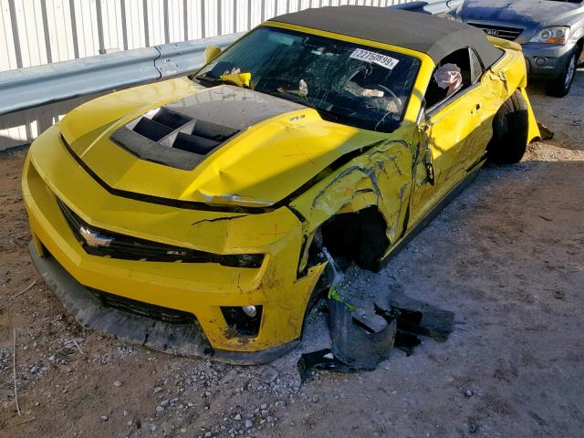 2G1FM3DP6F9801465 - 2015 CHEVROLET CAMARO ZL1 YELLOW photo 2