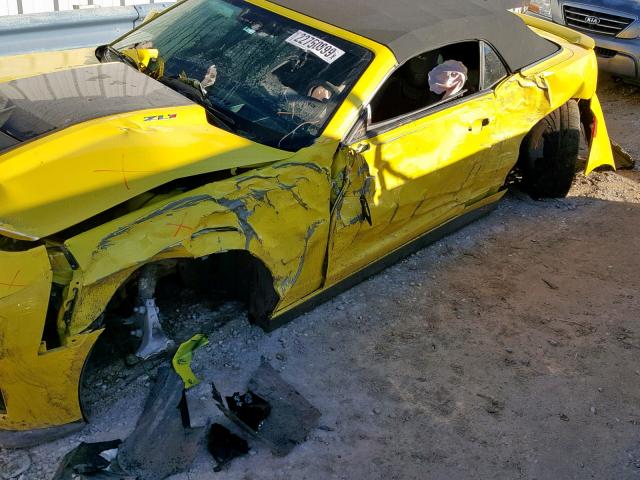 2G1FM3DP6F9801465 - 2015 CHEVROLET CAMARO ZL1 黄色 照片 9