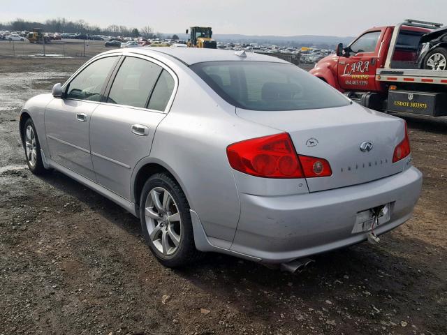 JNKCV51F86M615250 - 2006 INFINITI G35 SILVER photo 3