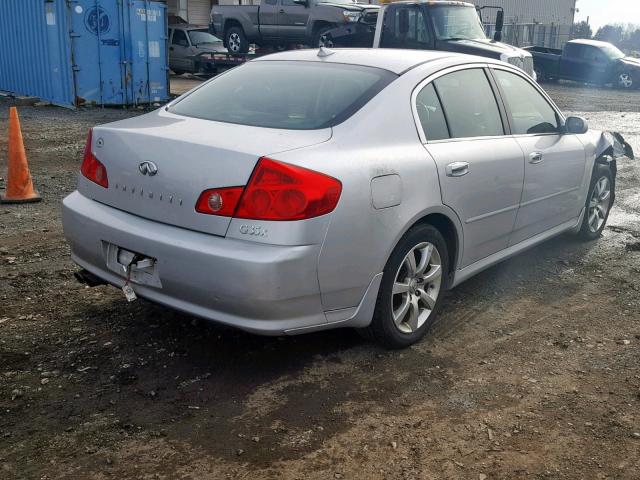 JNKCV51F86M615250 - 2006 INFINITI G35 SILVER photo 4