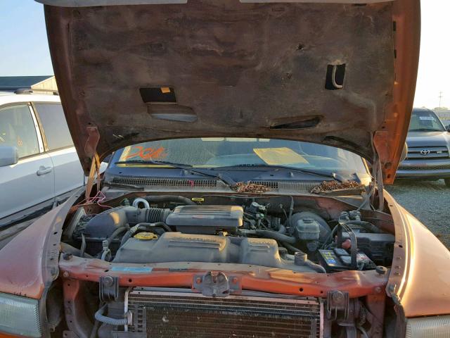 1B7GG22N9YS611661 - 2000 DODGE DAKOTA ORANGE photo 7