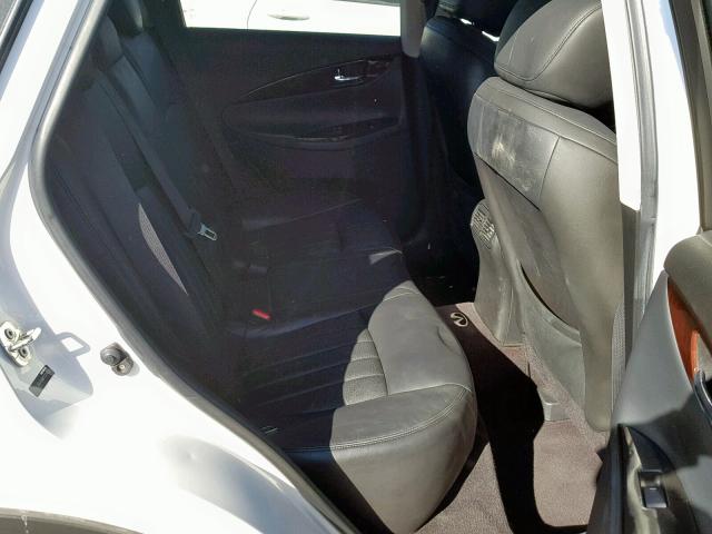JN1AJ0HP9AM702589 - 2010 INFINITI EX35 BASE WHITE photo 6