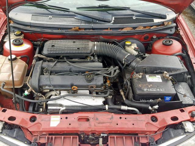 1FAFP663XYK128200 - 2000 FORD CONTOUR SE RED photo 7