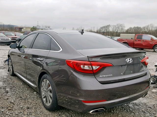 5NPE34AF7FH067391 - 2015 HYUNDAI SONATA SPO BROWN photo 3