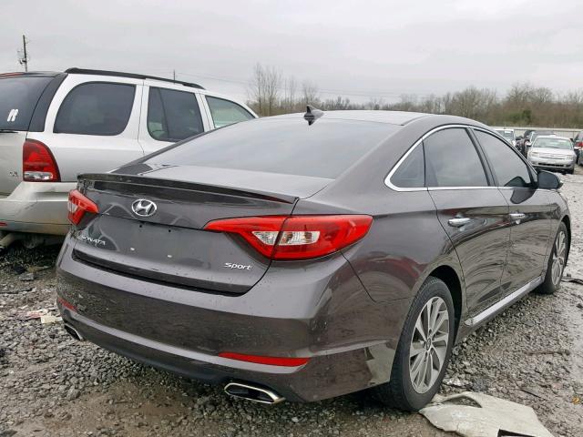 5NPE34AF7FH067391 - 2015 HYUNDAI SONATA SPO BROWN photo 4