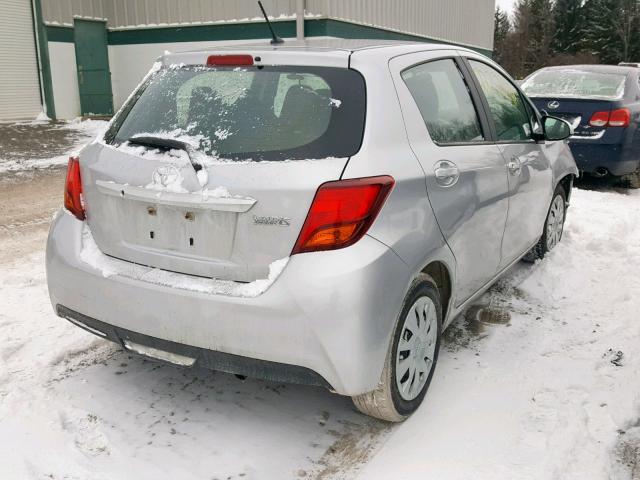 VNKKTUD31GA063437 - 2016 TOYOTA YARIS L SILVER photo 4