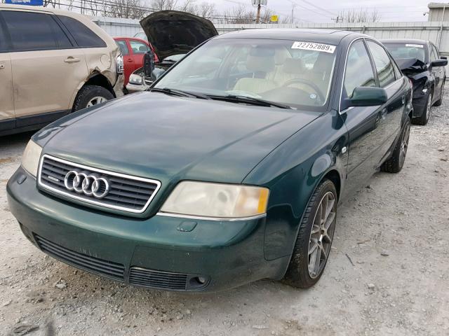 WAUED24B3YN010650 - 2000 AUDI A6 2.7T QU GREEN photo 2