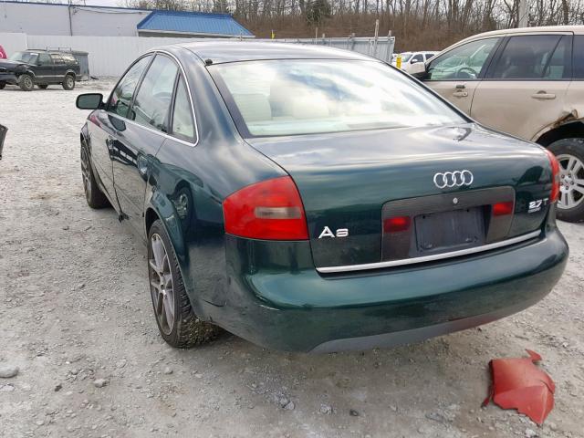 WAUED24B3YN010650 - 2000 AUDI A6 2.7T QU GREEN photo 3