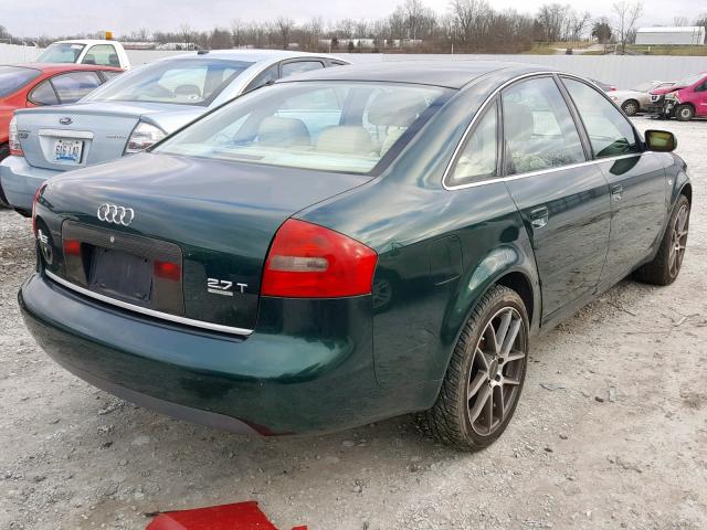 WAUED24B3YN010650 - 2000 AUDI A6 2.7T QU GREEN photo 4