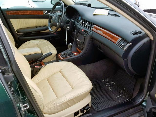 WAUED24B3YN010650 - 2000 AUDI A6 2.7T QU GREEN photo 5