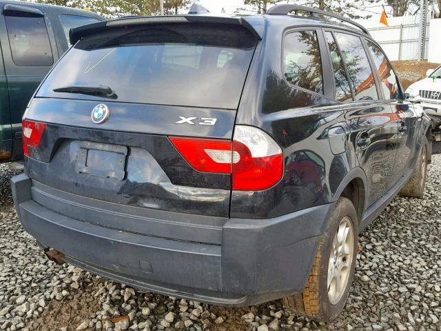 WBXPA73455WC49312 - 2005 BMW X3 2.5I BLACK photo 4