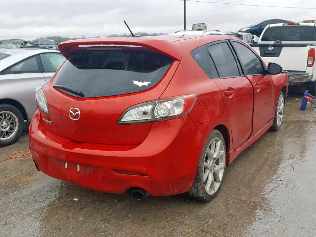 JM1BL1K37B1370209 - 2011 MAZDA SPEED 3 RED photo 4
