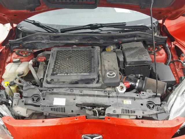 JM1BL1K37B1370209 - 2011 MAZDA SPEED 3 RED photo 7