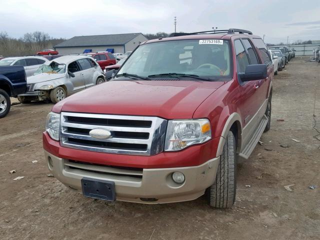 1FMFK17527LA33291 - 2007 FORD EXPEDITION BURGUNDY photo 2