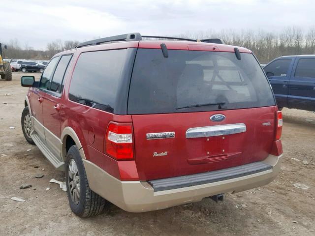 1FMFK17527LA33291 - 2007 FORD EXPEDITION BURGUNDY photo 3