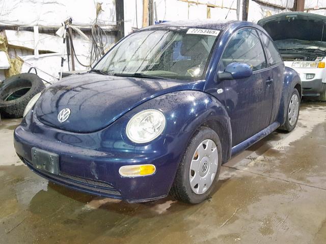 3VWBT21C21M400657 - 2001 VOLKSWAGEN NEW BEETLE BLUE photo 2