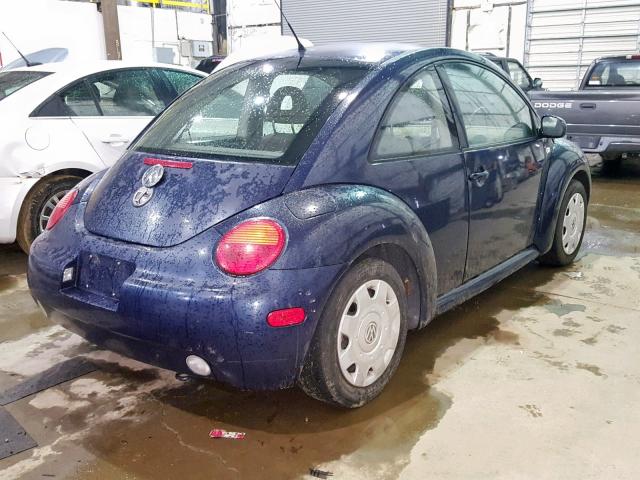 3VWBT21C21M400657 - 2001 VOLKSWAGEN NEW BEETLE BLUE photo 4