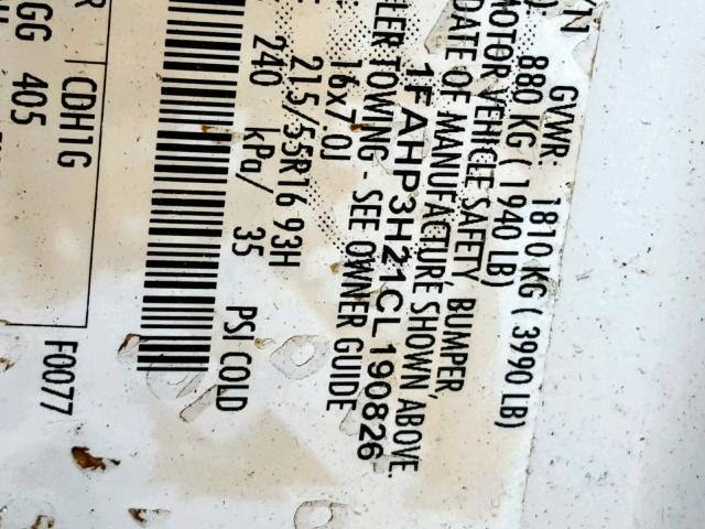 1FAHP3H21CL190826 - 2012 FORD FOCUS Ağ foto 10