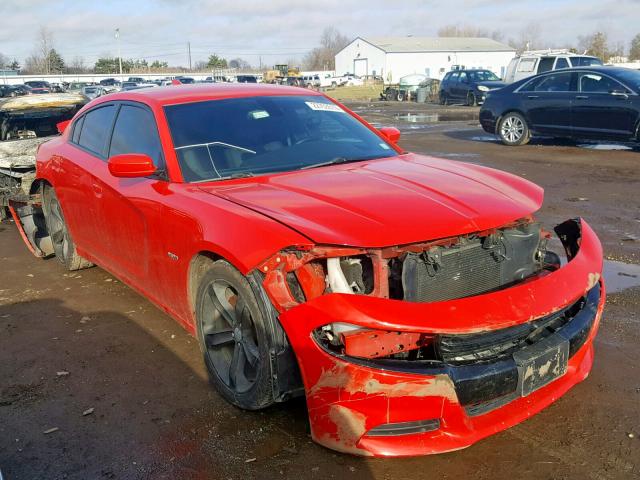 2C3CDXCT2GH210481 - 2016 DODGE CHARGER R/ 红色 照片 1
